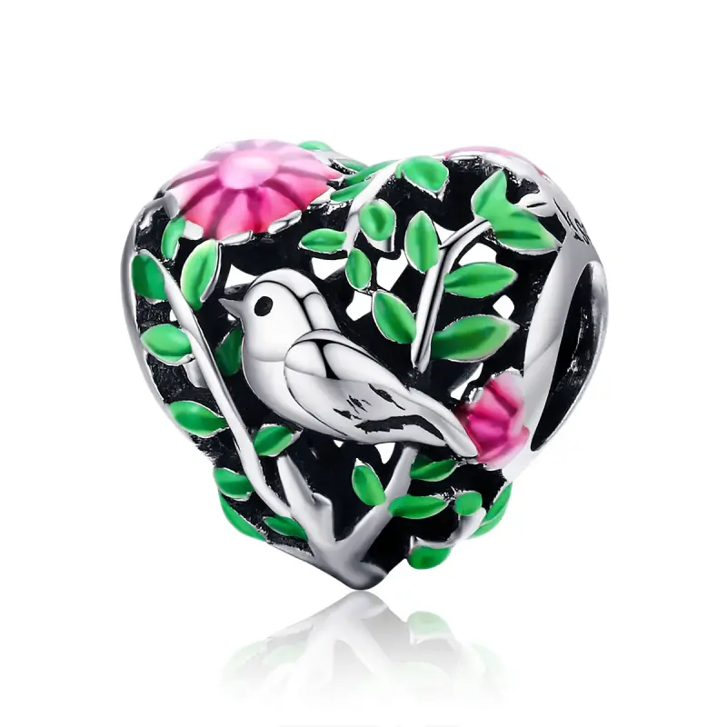 Charm tipo Pandora Uccelli Nella Foresta - SCC647 - Immagine del prodotto
