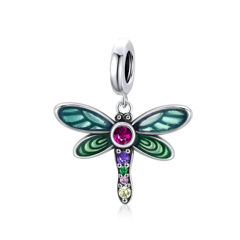 Charm Pendente tipo Pandora Libellula brillante - SCC1706 - Immagine del prodotto