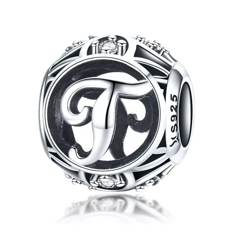 Charm tipo Pandora Lettera-T - SCC738-T - Immagine del prodotto