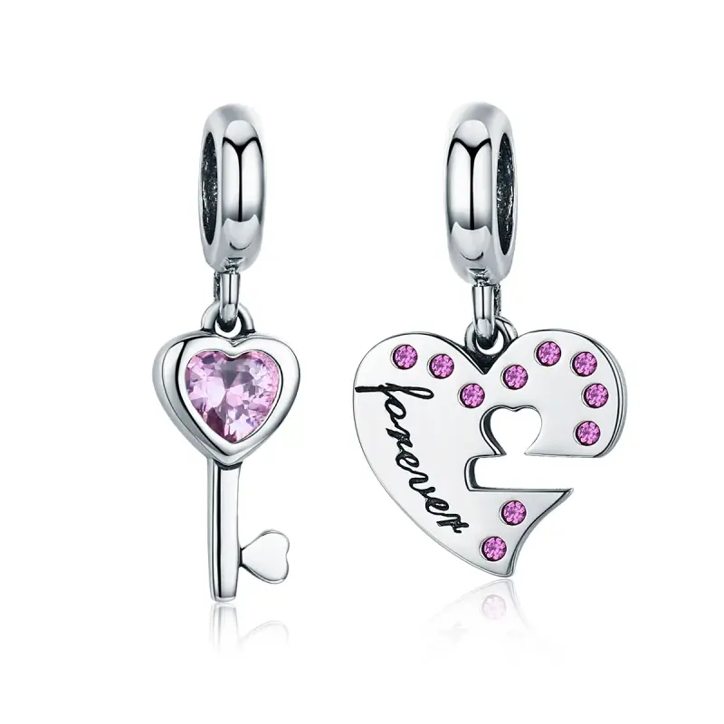 Charm Pendente tipo Pandora Chiave del cuore - SCC638 - Immagine del prodotto