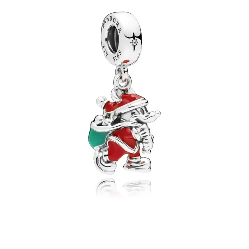 Disney, Charm Mickey Mouse Babbo Natale con i regali - PANDORA - Immagine del prodotto