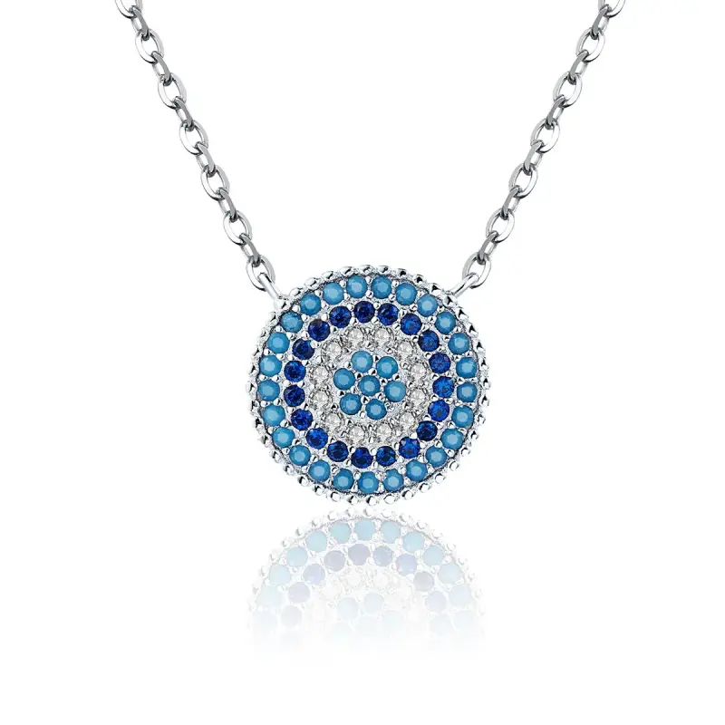 Collana tipo Pandora Cerchio Blu - SCN099 - Immagine del prodotto