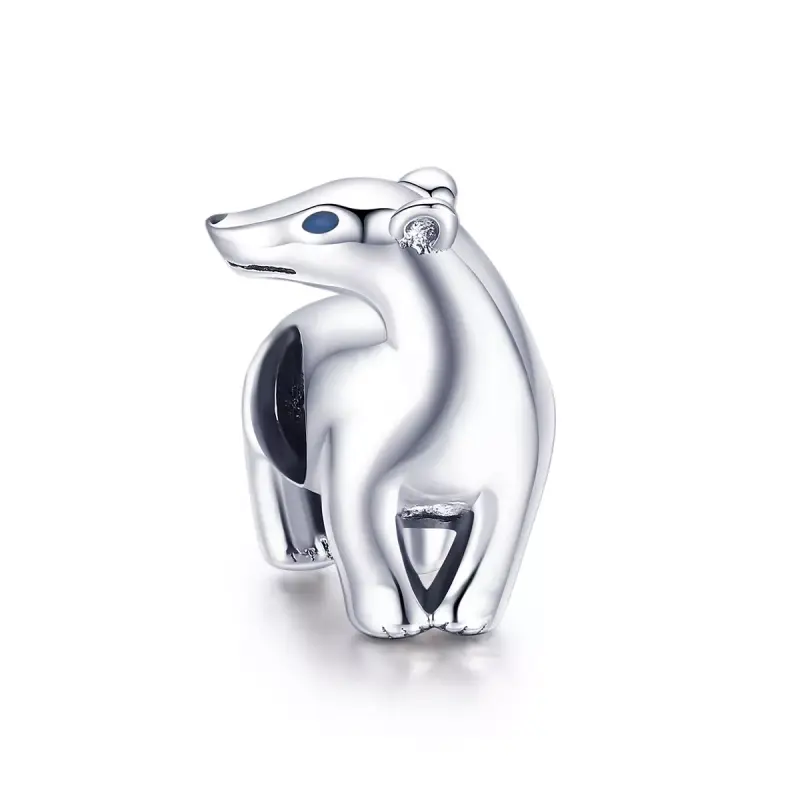 Charm tipo Pandora Orso polare - BSC058 - Immagine del prodotto