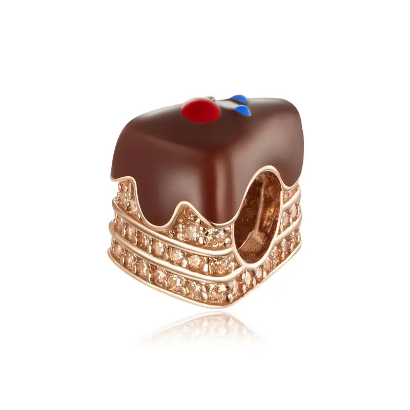 Charm tipo Pandora Torta al cioccolato - BSC349 - Immagine del prodotto