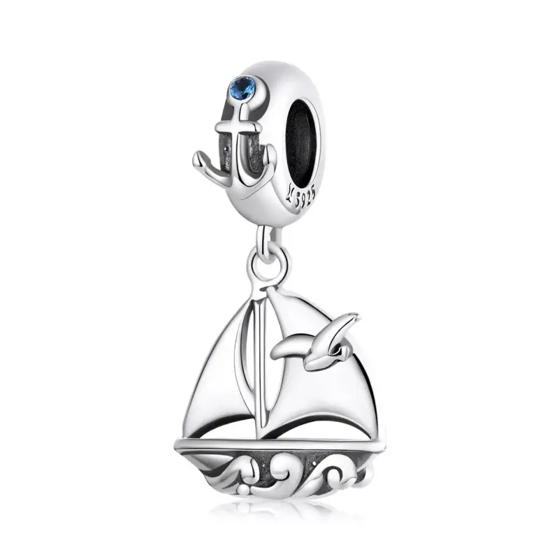 Charm Pendente tipo Pandora Giramondo - Vela - SCC2029 - Immagine del prodotto
