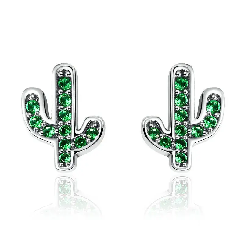 Orecchini a Lobo tipo Pandora Cactus fresco - SCE097 - Immagine del prodotto