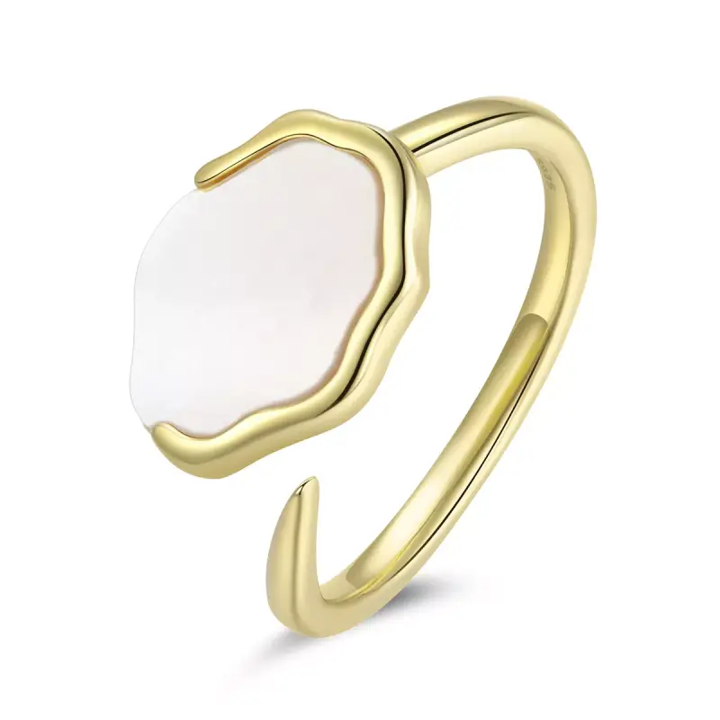 Anello aperto tipo Pandora Madreperla arcobaleno - BSR174 - Immagine del prodotto