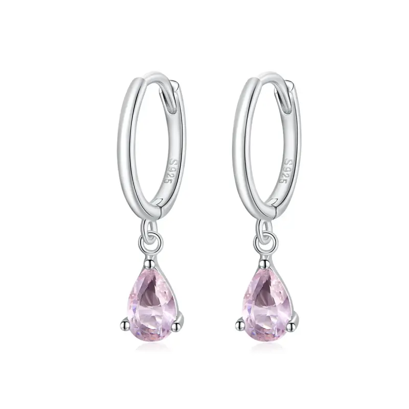Orecchini Pendenti tipo Pandora Goccia d'acqua - SCE1018-PK - Immagine del prodotto