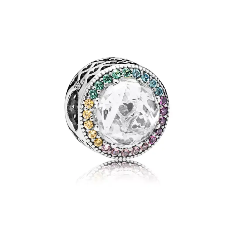 Charm PANDORA cuore radianti multicolori in argento - Immagine del prodotto