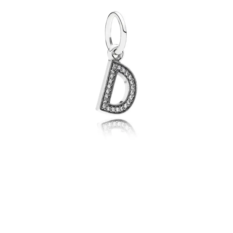 Charm con Pendente D - 791316CZ - Charm | PANDORA - Immagine del prodotto
