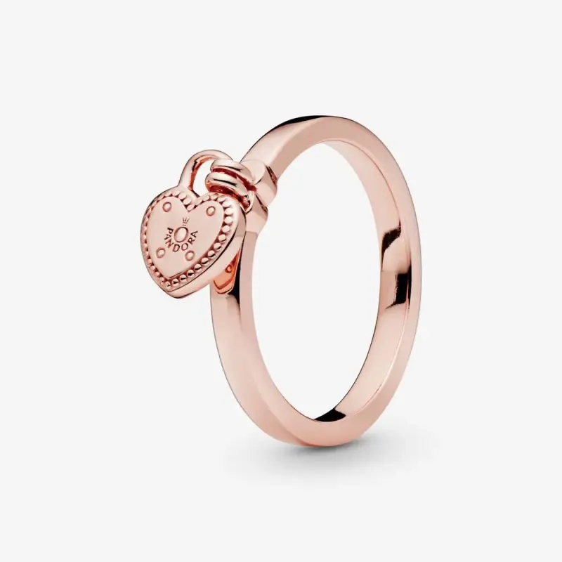 Anello PANDORA con lucchetto a forma di cuore 186571 - Immagine del prodotto