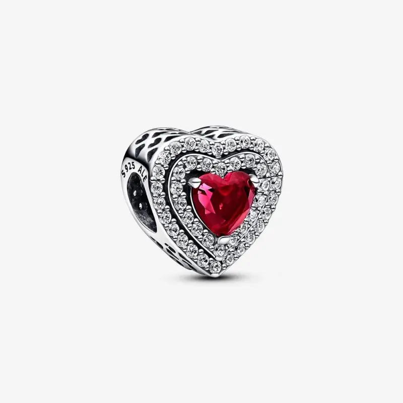Pandora Charm Cuore Livellato Scintillante - 799218C02 - Immagine del prodotto