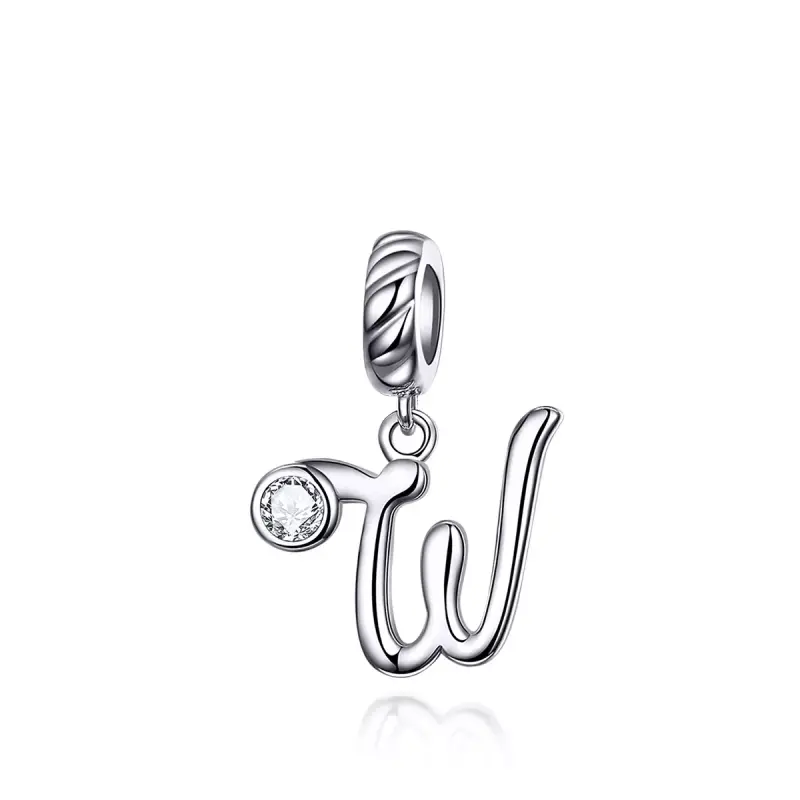 Charm Pendente tipo Pandora Lettera W - SCC1183-W - Immagine del prodotto