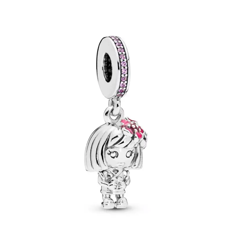 Charm pendente PANDORA Ragazza di fiore cinese 798114SSP - Immagine del prodotto