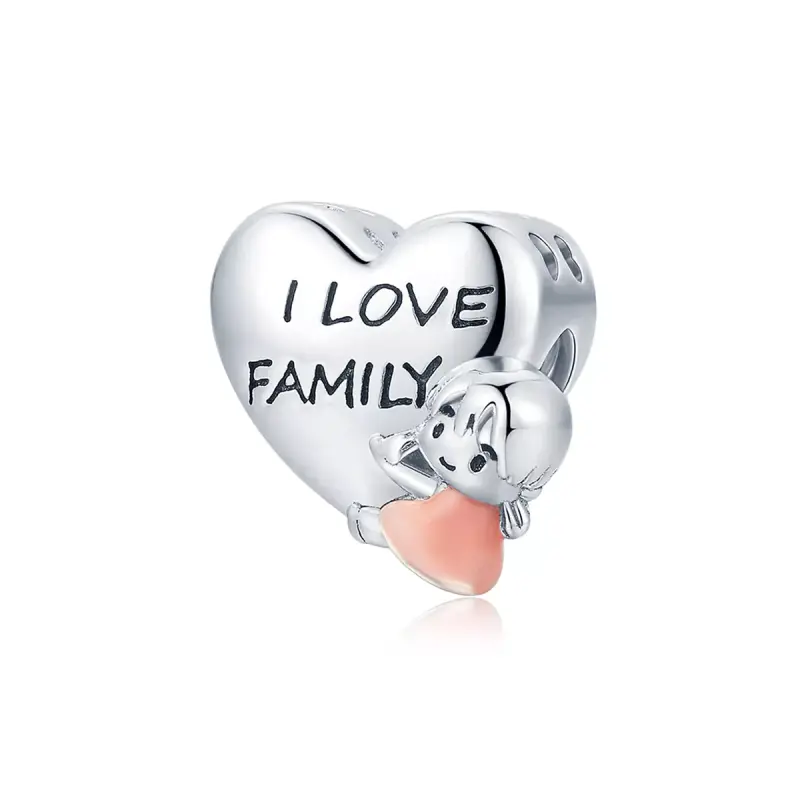 Charm tipo Pandora Amo la mia casa - BSC478 - Immagine del prodotto