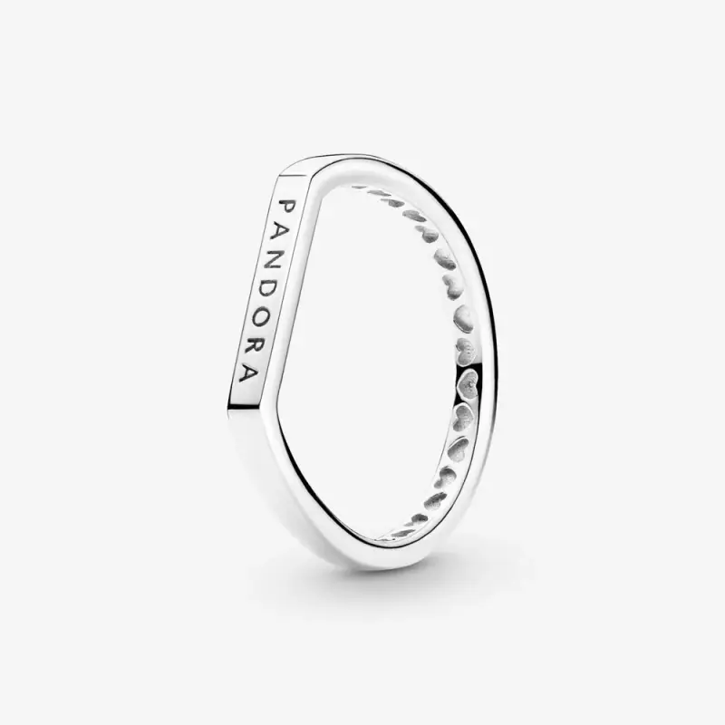 Anello Pandora Impilamento della barra del logo - 199048C00 - Immagine del prodotto