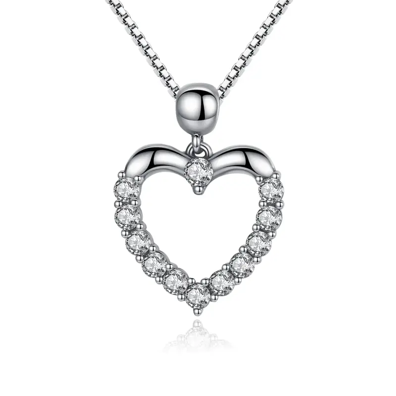 Collana tipo Pandora Cuore scintillante - SCN025 - Immagine del prodotto