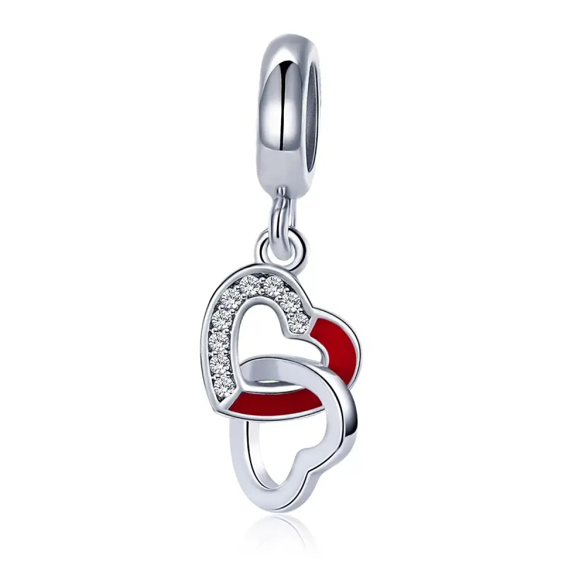 Charm Pendente tipo Pandora Cuore a cuore - SCC735 - Immagine del prodotto