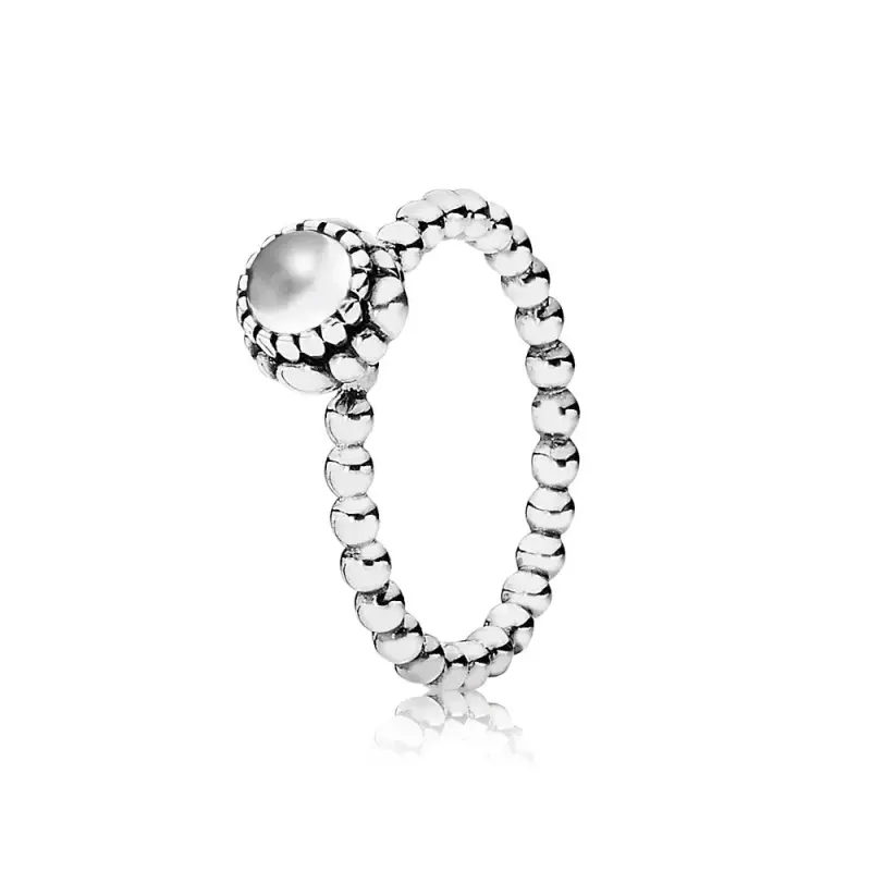 Anello con pietra natale Aprile - 190854BK - Anelli | PANDORA - Immagine del prodotto