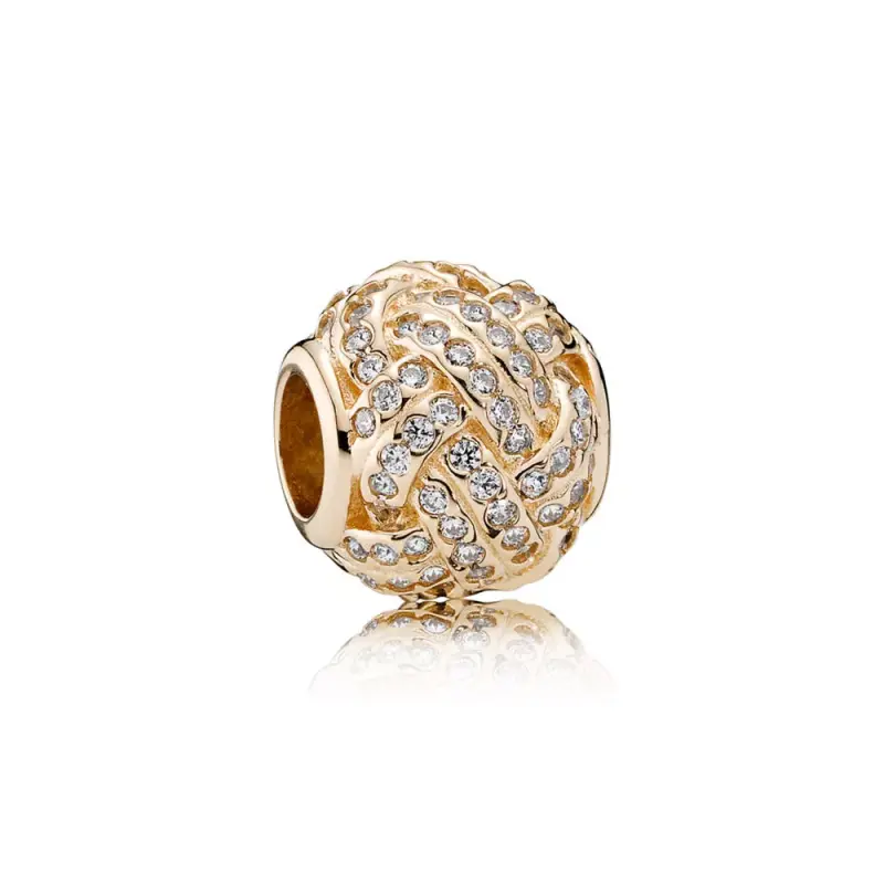 Charm Nodo d'Amore Spumante oro 585/1000 PANDORA 750991CZ - Immagine del prodotto