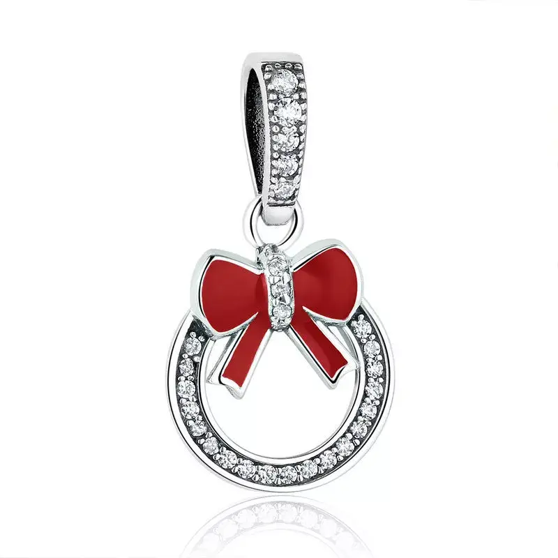 Charm Pendente tipo Pandora Corona di Natale - SCC077 - Immagine del prodotto