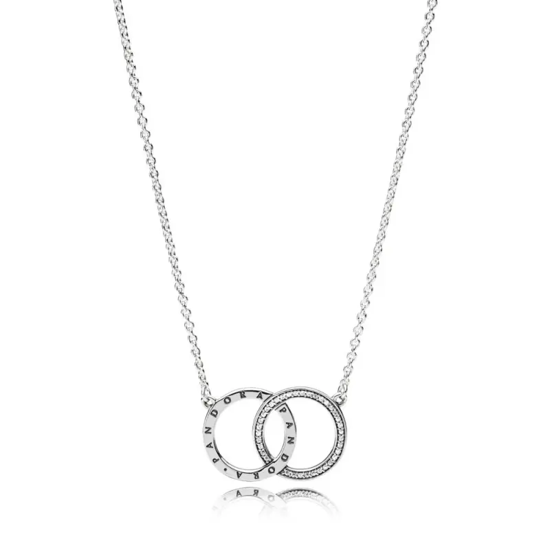 Collana con Pendente Cerchi PANDORA - 396235CZ-45 - Collane e pendenti | PANDORA - Immagine del prodotto
