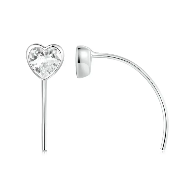 Orecchini a cuore stile PANDORA - BSE1003 - Immagine del prodotto