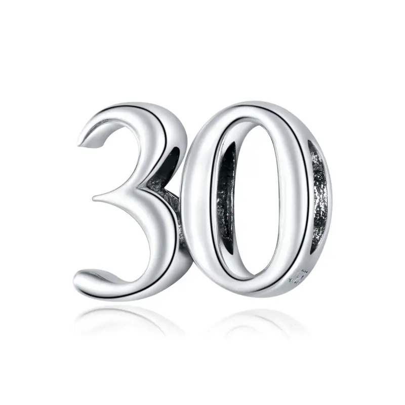 Charm tipo Pandora 30° Compleanno - SCC1622 - Immagine del prodotto
