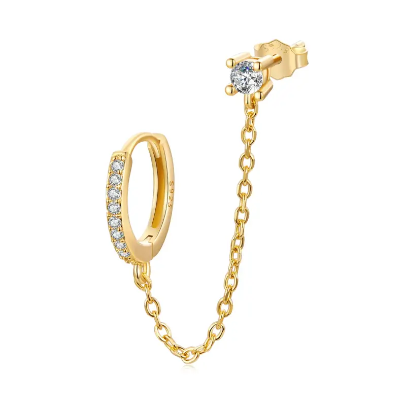 Orecchini squisiti placcati in oro stile PANDORA - SCE1678-B - Immagine del prodotto