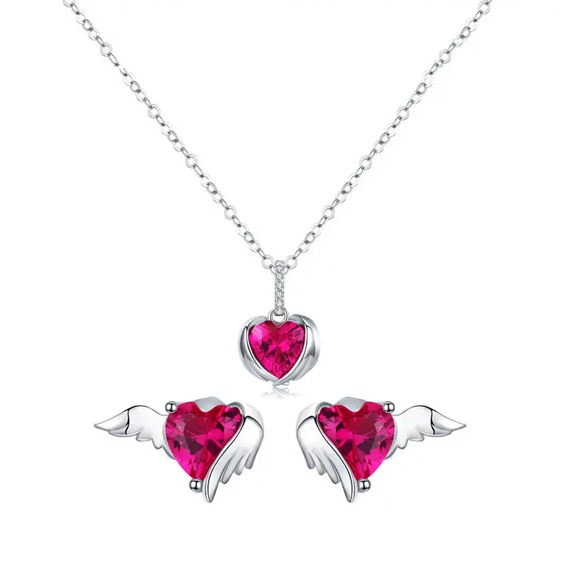 Parure di gioielli tipo Pandora Cuori guardiani - SET008 - Immagine del prodotto