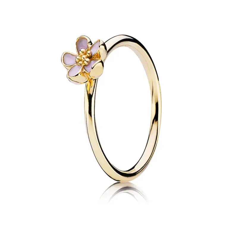 Anello in oro con fiore di ciliegio rosa - 150174EN40 - Anelli | PANDORA - Immagine del prodotto