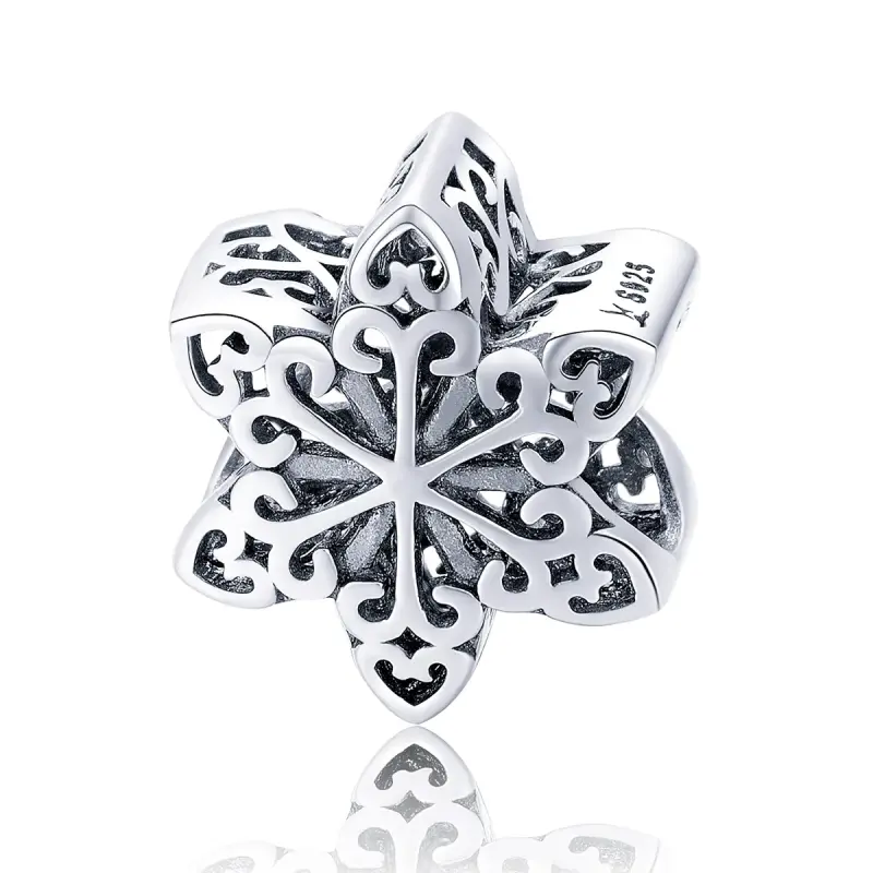 Charm tipo Pandora Fiocco di neve scintillante - SCC719 - Immagine del prodotto