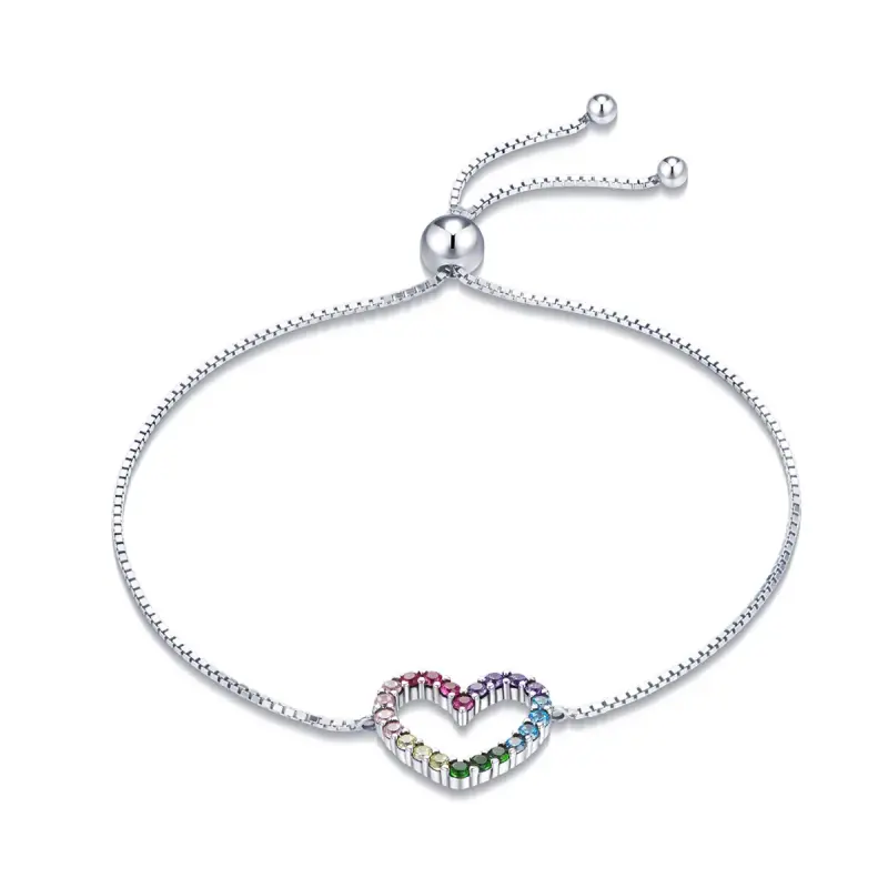 Bracciale tipo Pandora Amore per l'arcobaleno - SCB216 - Immagine del prodotto