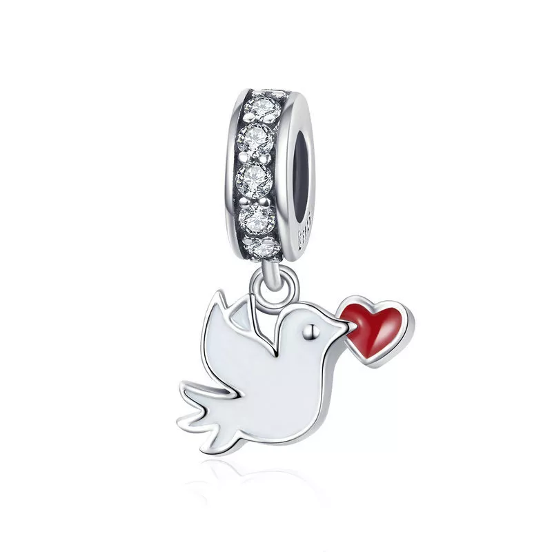 (immagine per) Charm Pendente tipo Pandora Messaggero d'amore - SCC1227